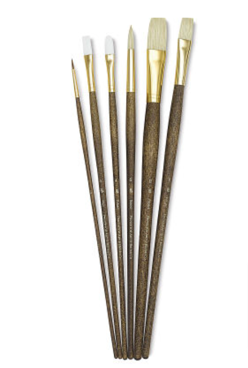 Princeton Brush Real Value Synthetic Golden Taklon 9148 Brushes Set Of 6