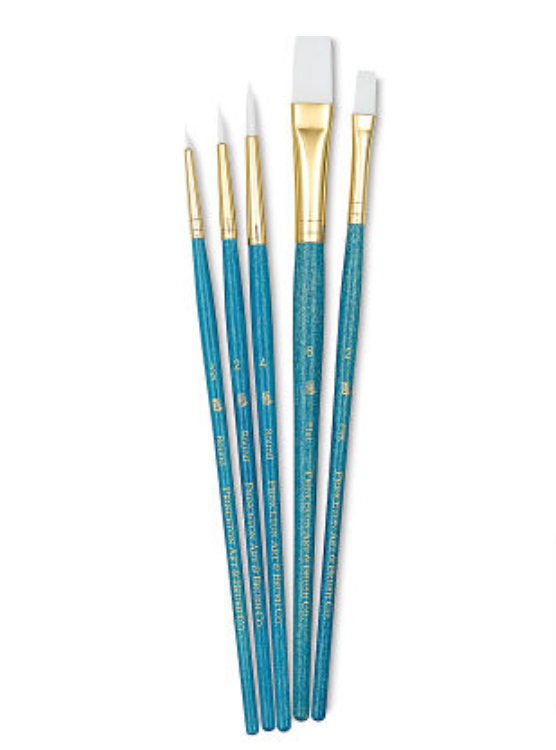 Princeton Real Value Golden Taklon 9174 Brushes Set Of 5