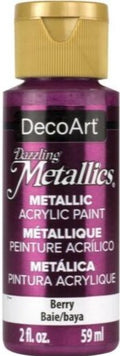 Decoart Dazzling Metallics Paint 2oz 59ml#Colour_BERRY