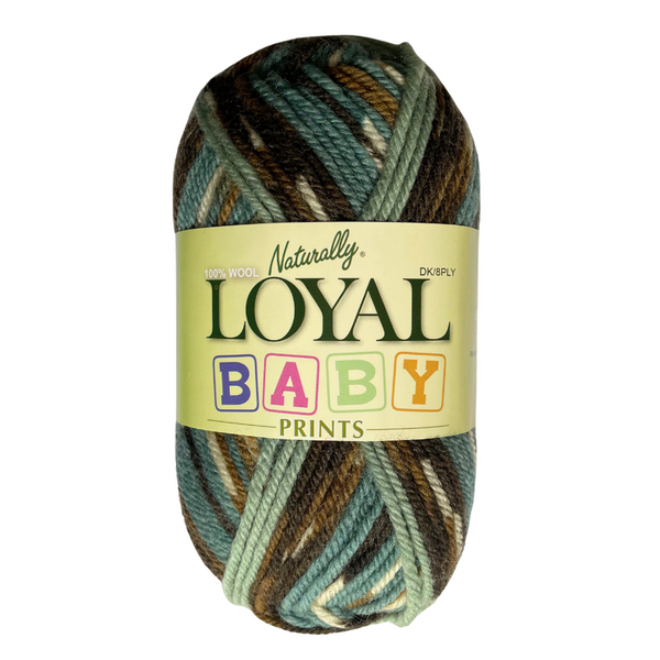 Naturally Loyal Baby Print DK Yarn 8ply#Colour_AQUA BROWN (81533)
