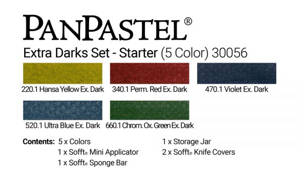 Pan Pastel Soft Pastels Sets of 5 Colours - Extra Dark Shades