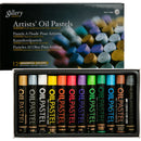 Mungyo Gallery Oil Pastels - Pack Of 12 Metallics