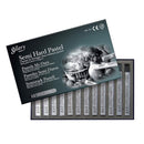 Mungyo Gallery Semi Hard Pastels Pack of 12 - Grey Tones