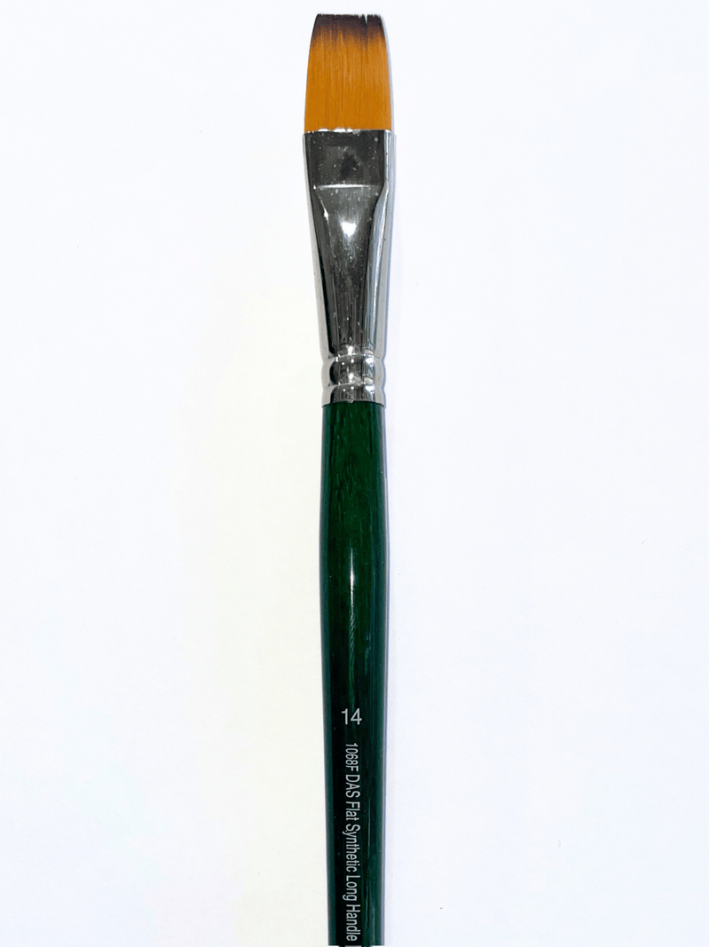 Das S1068f Synthetic Flat Long Handle Brushes