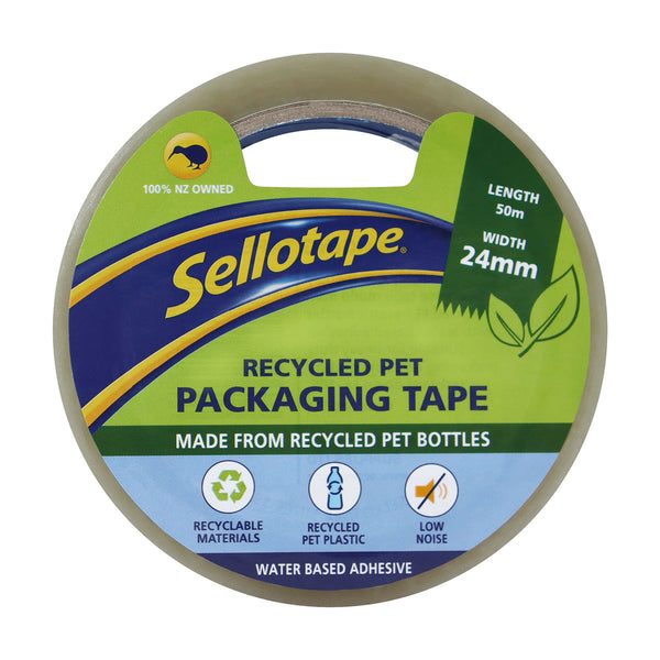 Sellotape Recycled PET Low Noise Packaging Tapes#Size_24MMX50M