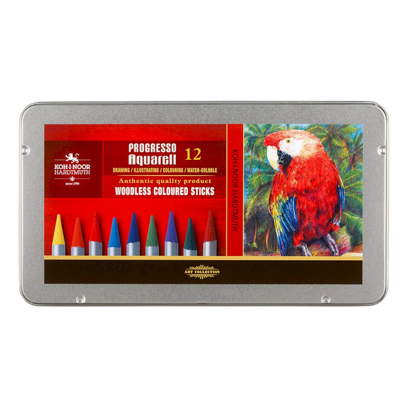 Koh-I-Noor Progresso Aquarelle Coloured Pencil Set of 12