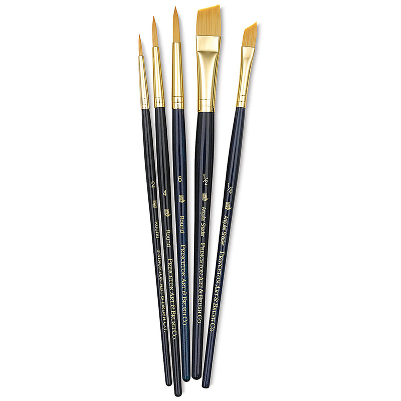 Princeton Real Value Synthetic Golden Taklon Brushes 9139 Set Of 5