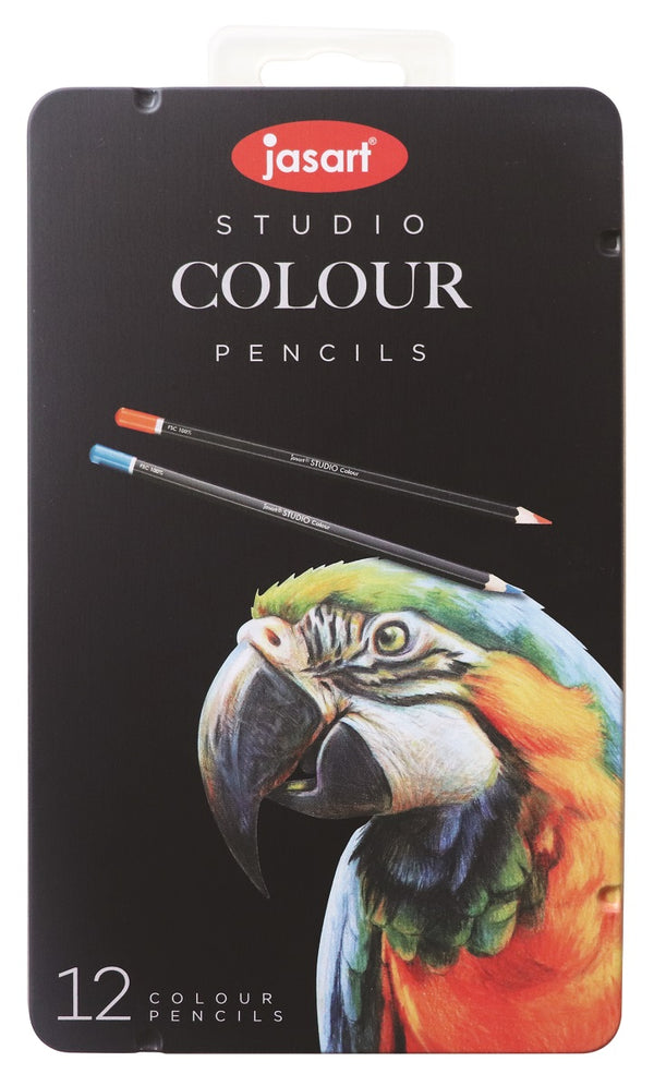Jasart Studio Colour Pencil Tin#Pack Size_PACK OF 12