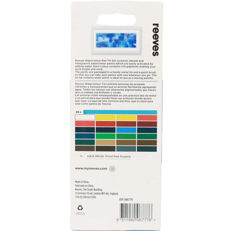 Reeves Watercolour Tin Set of 24