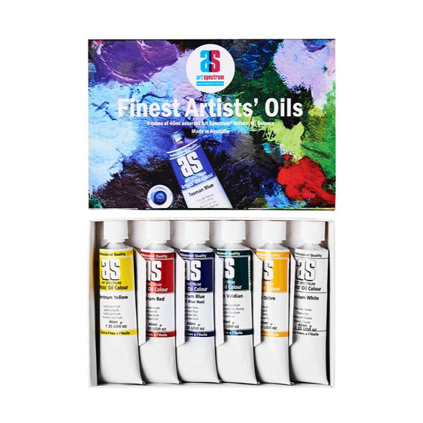 Art Spectrum Artists Oil Paint Set Of 6 X 40ml Assorted