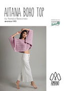 Aitana Knitting Pattern - Womens Boho Top M - 2XL 4ply Yarn