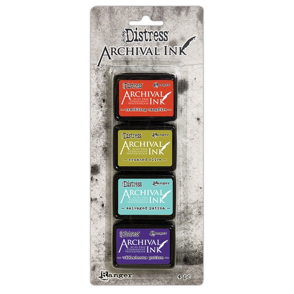 Tim Holtz Distress Archival 1.25x1.75" Ink Pad Mini Kit 5