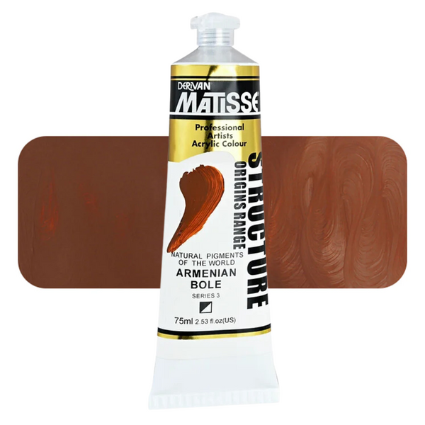 Derivan Matisse Structure Acrylic Paint 75ml - Colours Of The World#colour_ARMENIAN BOLE (S3)