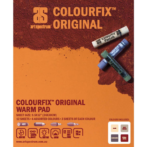 Art Spectrum Colour Fix Original Pad 12 Sheets - Warm#Size_24X30CM