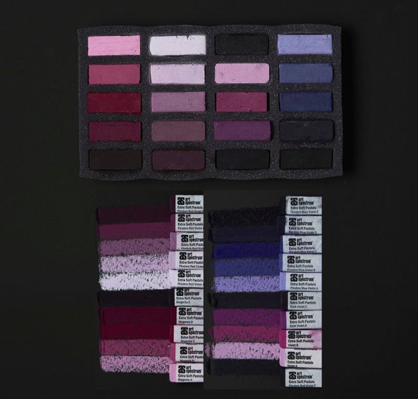 Art Spectrum Extra Soft Square Pastel Set Of 20 - Violets