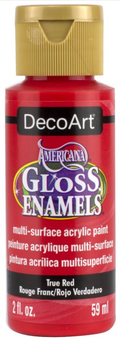 Decoart Americana Gloss Enamel Paints 2oz#Colour_TRUE RED