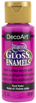 Decoart Americana Gloss Enamel Paints 2oz#Colour_VIVID RED