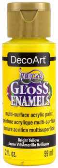 Decoart Americana Gloss Enamel Paints 2oz#Colour_BRIGHT YELLOW