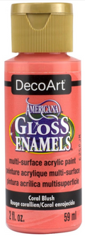 Decoart Americana Gloss Enamel Paints 2oz#Colour_CORAL BLUSH