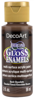 Decoart Americana Gloss Enamel Paints 2oz#Colour_DARK CHOCOLATE