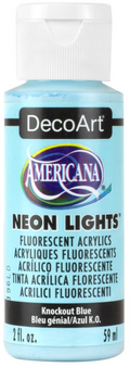 Decoart Americana Neon Lights Paints 2oz#Colour_KNOCKOUT BLUE