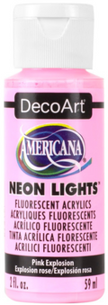 Decoart Americana Neon Lights Paints 2oz#Colour_PINK EXPLOSION
