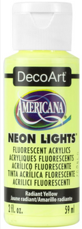 Decoart Americana Neon Lights Paints 2oz#Colour_RADIANT YELLOW