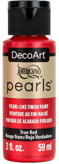Decoart Americana Pearls Paints 2oz#Colour_TRUE RED