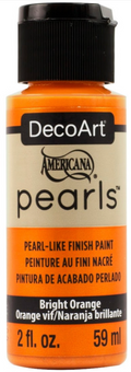 Decoart Americana Pearls Paints 2oz#Colour_BRIGHT ORANGE