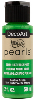 Decoart Americana Pearls Paints 2oz#Colour_FESTIVE GREEN