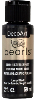 Decoart Americana Pearls Paints 2oz#Colour_LAMP BLACK