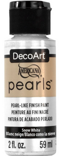 Decoart Americana Pearls Paints 2oz#Colour_SNOW WHITE