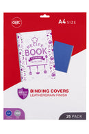 GBC A4 Leather Grain Blue Binding Cover Pack Of 25
