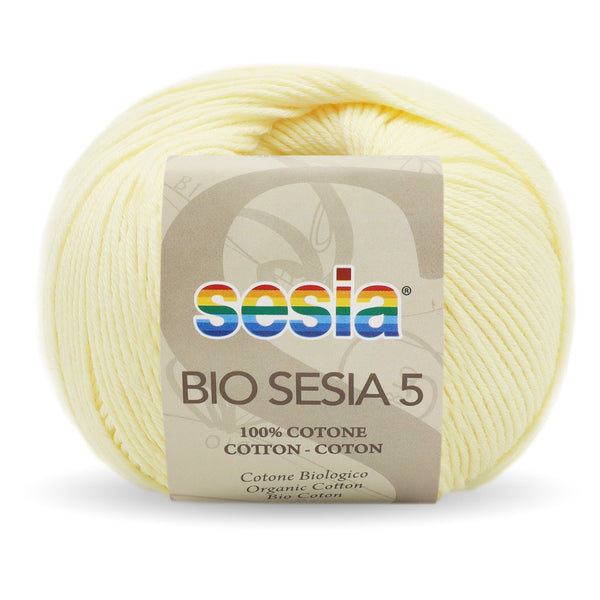 Sesia Bio 5 Organic Yarn 4ply - Clearance#Colour_LEMON (99)
