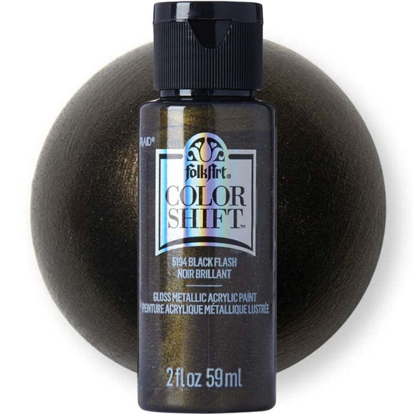 Folk Art Color Shift Acrylic Craft Paint 2oz/59ml#Colour_BLACK FLASH