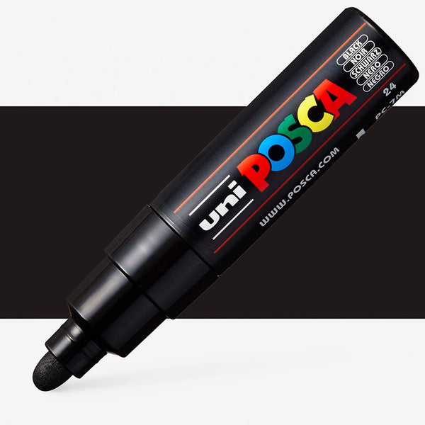 Uni Posca Markers 4.5-5.5mm Bold Bullet Tip PC-7M#Colour_BLACK