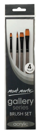 Mont Marte Gallery Series Acrylic Brushes 4 Piece Set