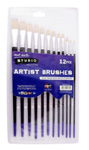 Mont Marte Studio Artist Brushes Flat 1-12 12 Piece Set