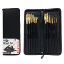 Mont Marte Studio Brush Set in Easel Wallet 15 Piece Set