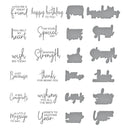 Spellbinders A Little Message Sentiments Press Plate Stamp & Die Set