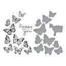Spellbinders Butterfly Swirl Press Plate Stamp & Die Set
