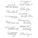 Spellbinders Cheers Sentiments Press Plate Stamp & Die Set