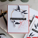 Spellbinders x Dina Wakley Holding Your Heart Sentiments BetterPress Plate Stamp & Die Set