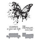 Spellbinders Butterfly Splatter Press Plate Stamp & Die Set