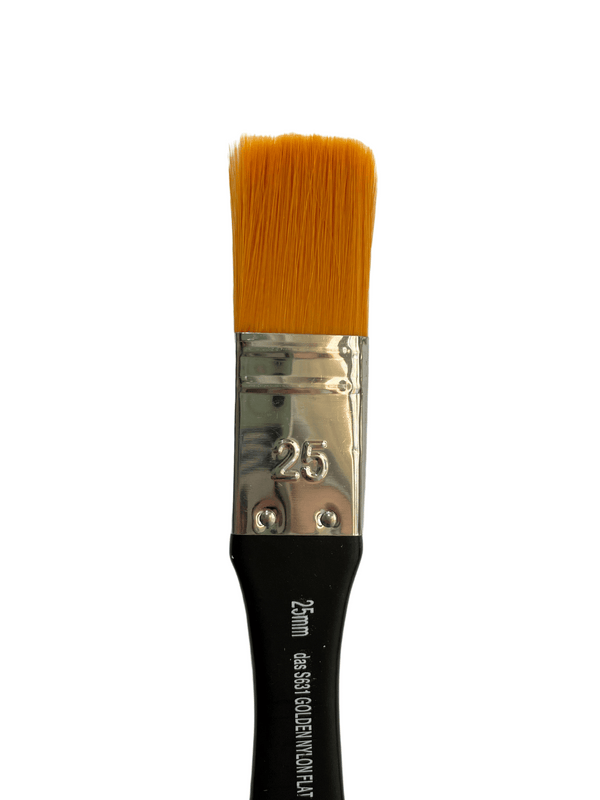 Das S631 Golden Nylon Flat Brushes#Size_25MM