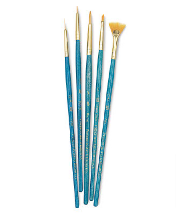 Princeton Brush Real Value Synthetic Golden Taklon Brushes 9170 Set Of 4