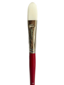 Das S9501 White Taklon Filbert Long Handle Brushes