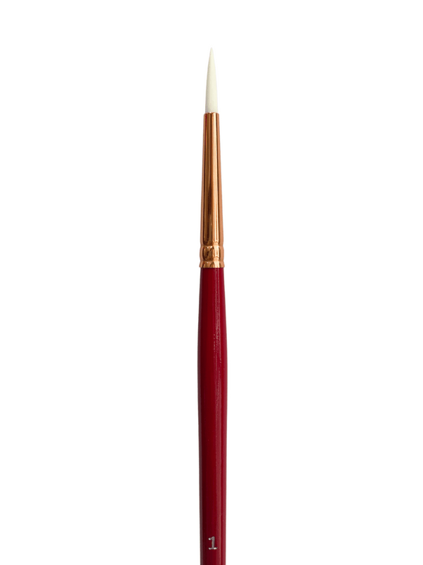 Das S9501 White Taklon Round Long Handle Brushes#size_1