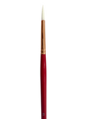Das S9501 White Taklon Round Long Handle Brushes