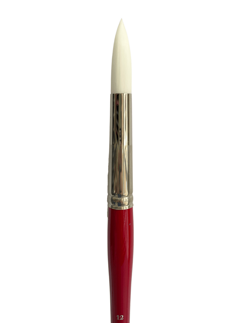 Das S9501 White Taklon Round Long Handle Brushes